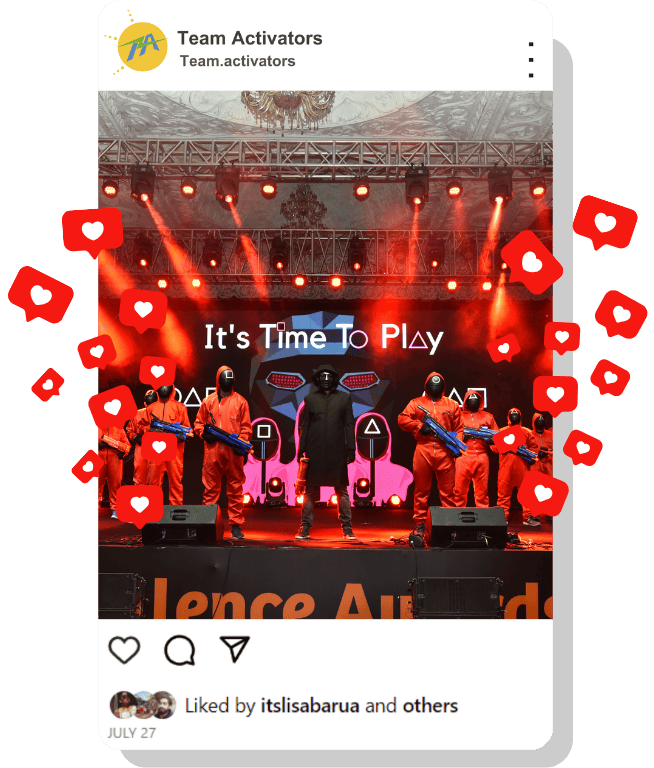 Team Activators' Squid Games event featured on Instagram